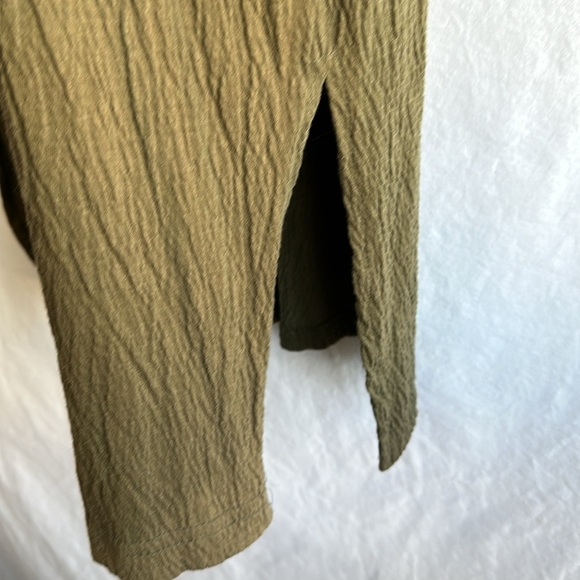 Silverwear olive green textured cotton vest and drawstring pants, size L - Picture 6 of 13